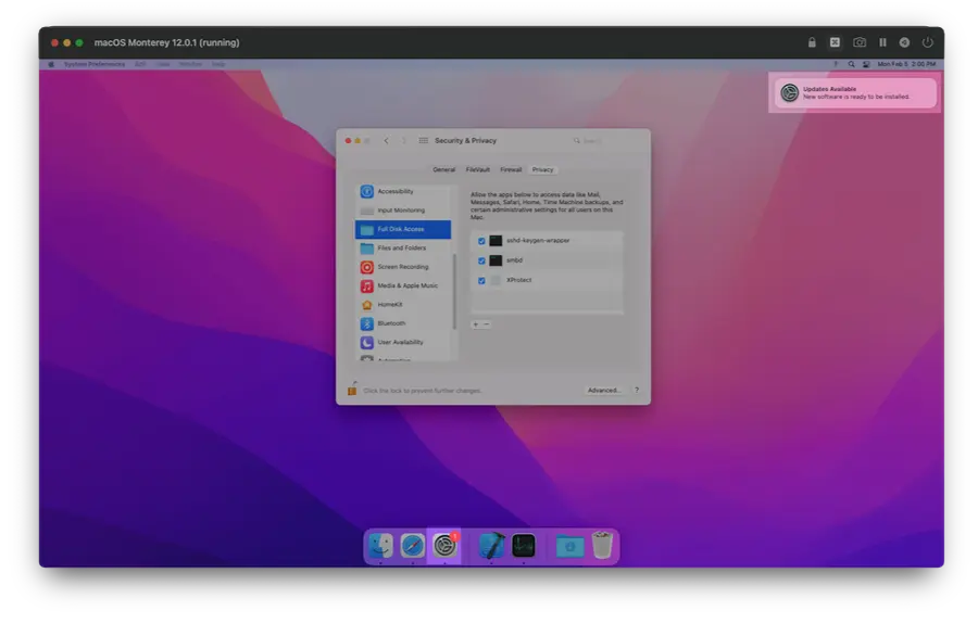 Update Notifications and Badges in macOS Monterey
